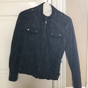 Black leather jacket